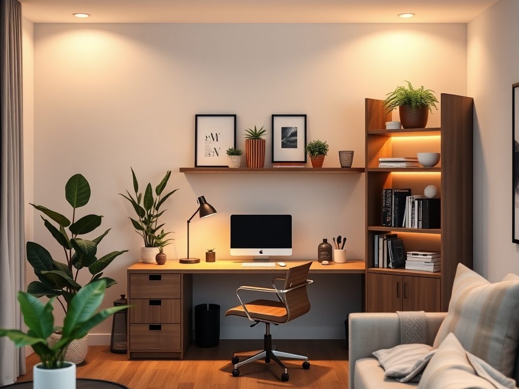 Jak funkcjonalnie wydzielić komfortowy kącik do pracy w salonie bez utraty stylu i przestrzeni