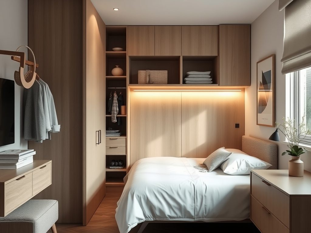 Łóżko chowane w szafie jako klucz do funkcjonalnego strefowania kawalerki i optymalnego wykorzystania przestrzeni