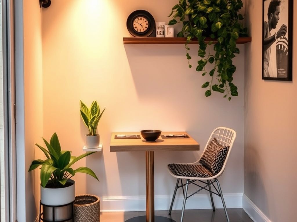 Stół przy ścianie w salonie z jadalnią: jak wygodnie urządzić małą przestrzeń i zachować funkcjonalność